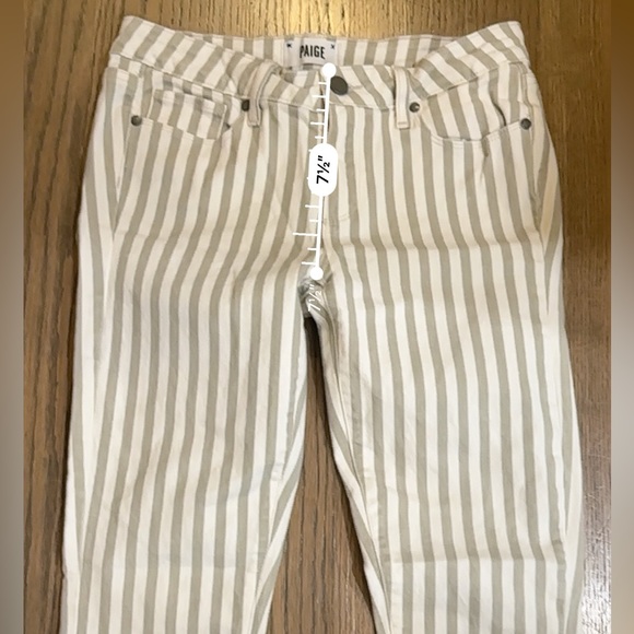 Paige Jeans-Verdugo Ankle-Desert Khaki Stripes-Size 28 - Picture 6 of 10